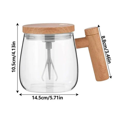 Portable Electric Self Stirring Coffee Mug 400ML Glass High-Speed Juice Milk Protein Powder Mixing Cup For Home Office Gyms