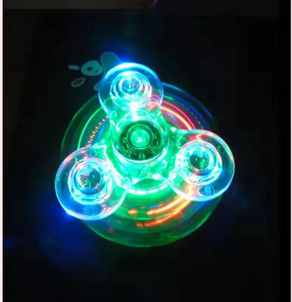 Luminous LED Light Fidget Spinner Hand Top Spinner Light EDC Fidget Spiner Finger Stress Relief Toys Glow in Dark Adult Boy Gift