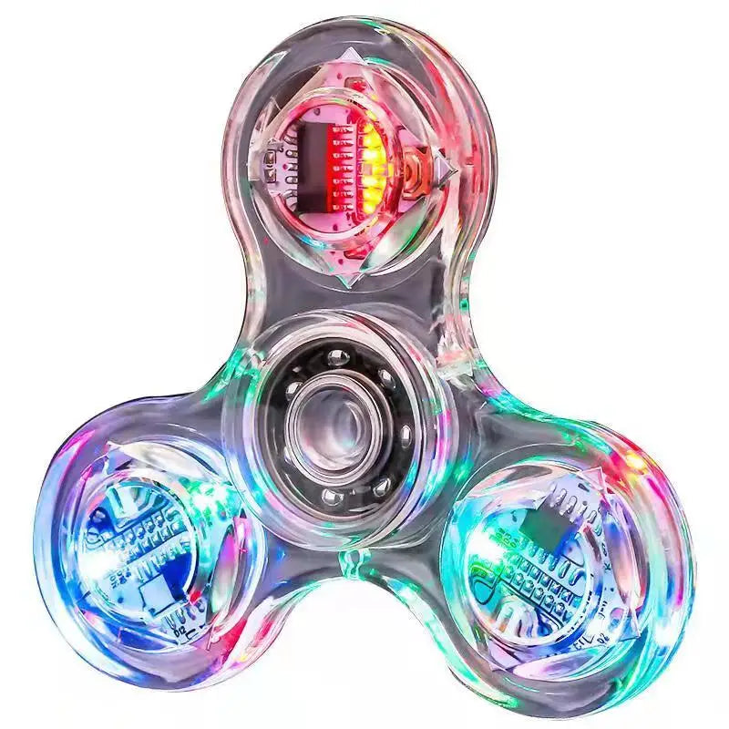 Luminous LED Light Fidget Spinner Hand Top Spinner Light EDC Fidget Spiner Finger Stress Relief Toys Glow in Dark Adult Boy Gift